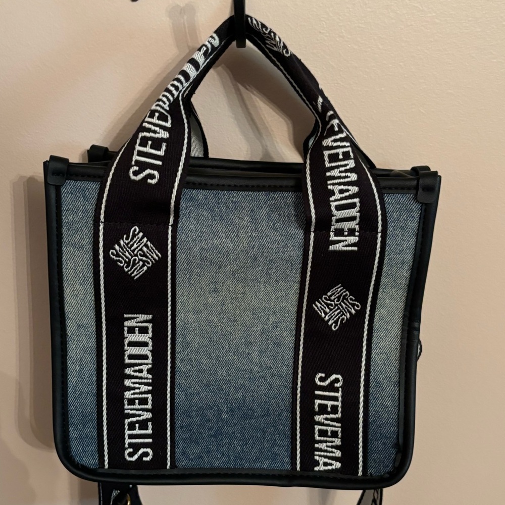 Steve Madden Blue Denim Ombré Small Tote